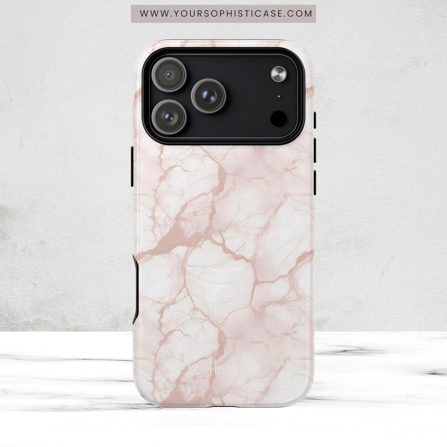 Marble Opulence in Neutral Beige - Magsafe Case