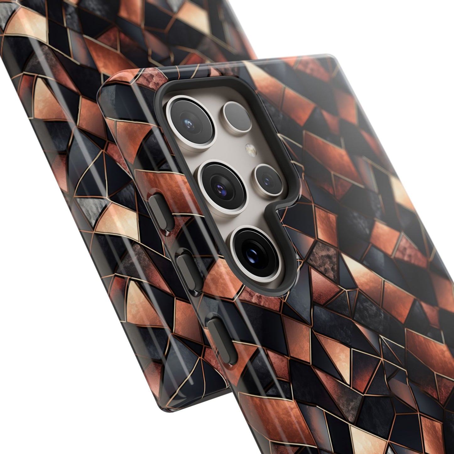 Rose' Runway in Noir Mosaic - Tough Phone Case