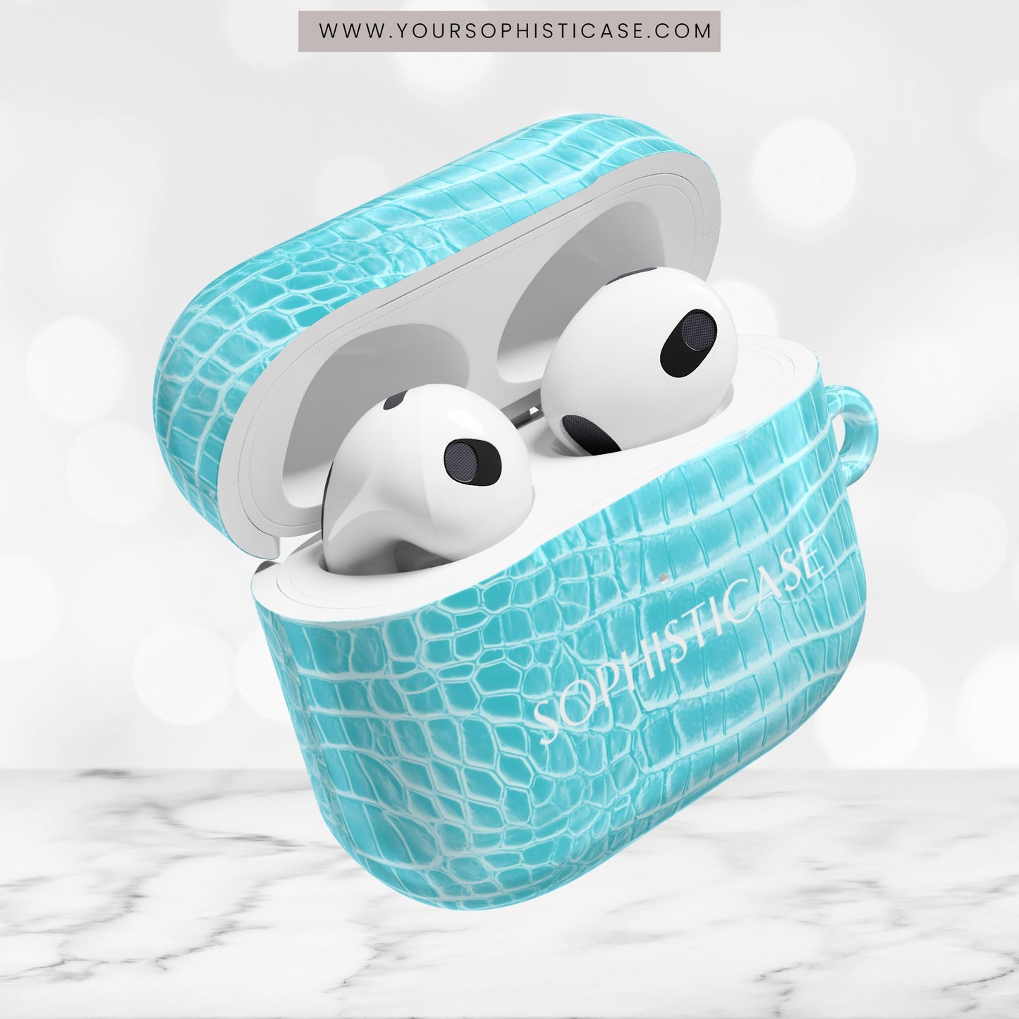 AirPod Cases - Luxe Leather in Aqua