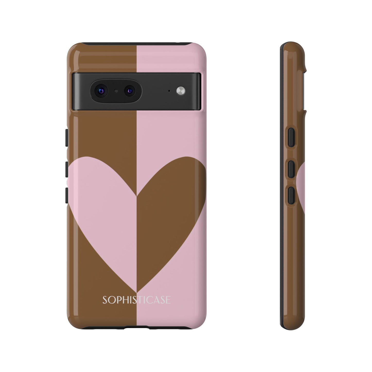 Be Mine in Pink and Brown - Tough Phone Case for Google Pixel - Sophisticase