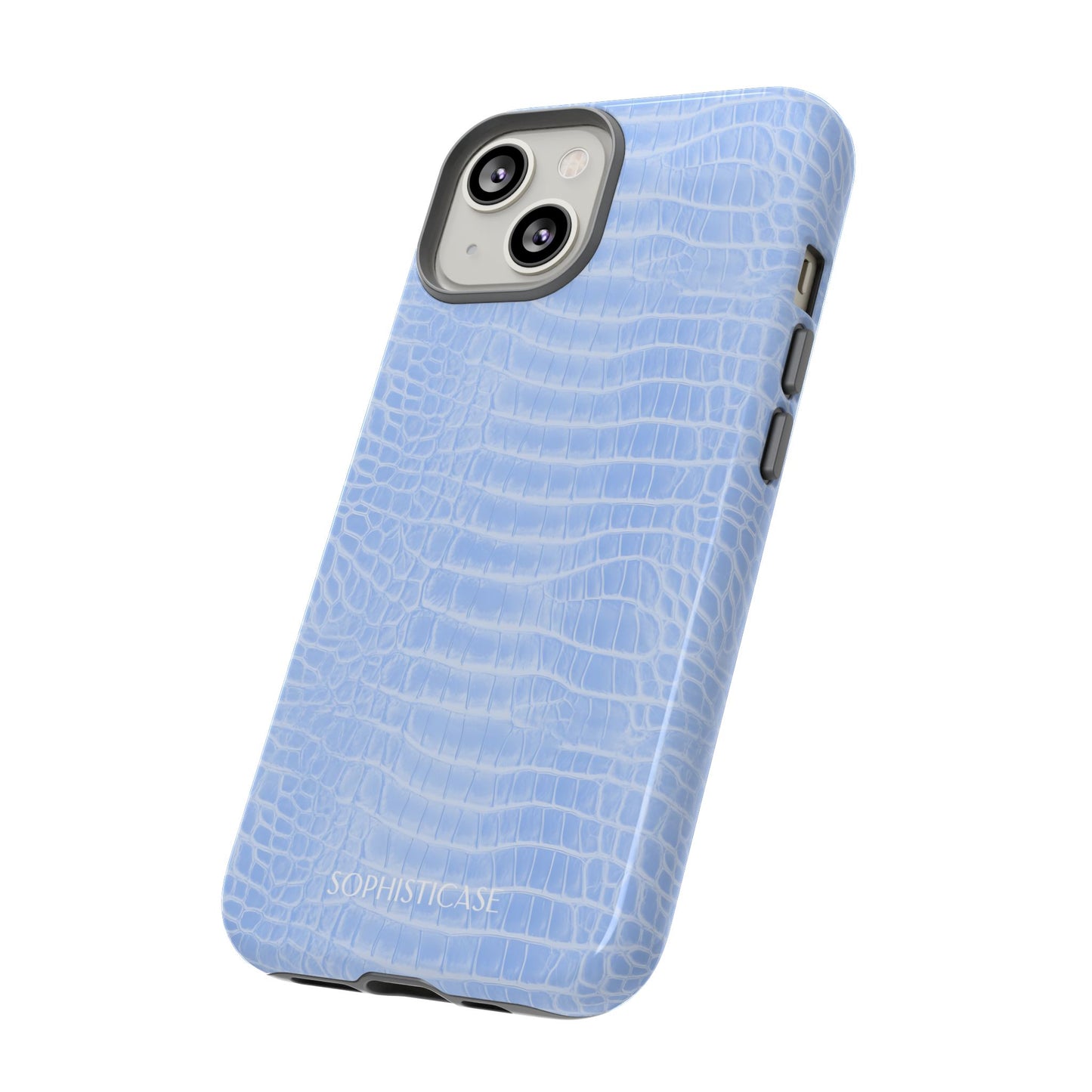 Luxe Leather in Blue - iPhone Case