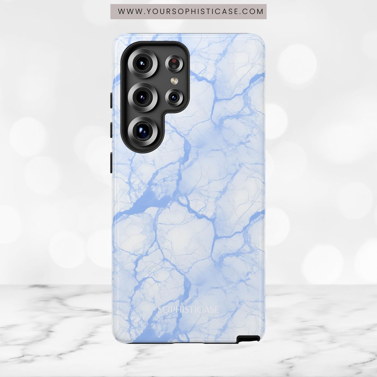 Marble Opulence in Blue - Tough Phone Case