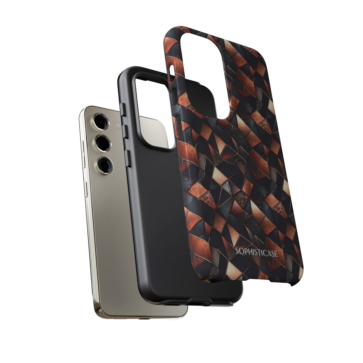 Rose' Runway in Noir Mosaic - Tough Phone Case