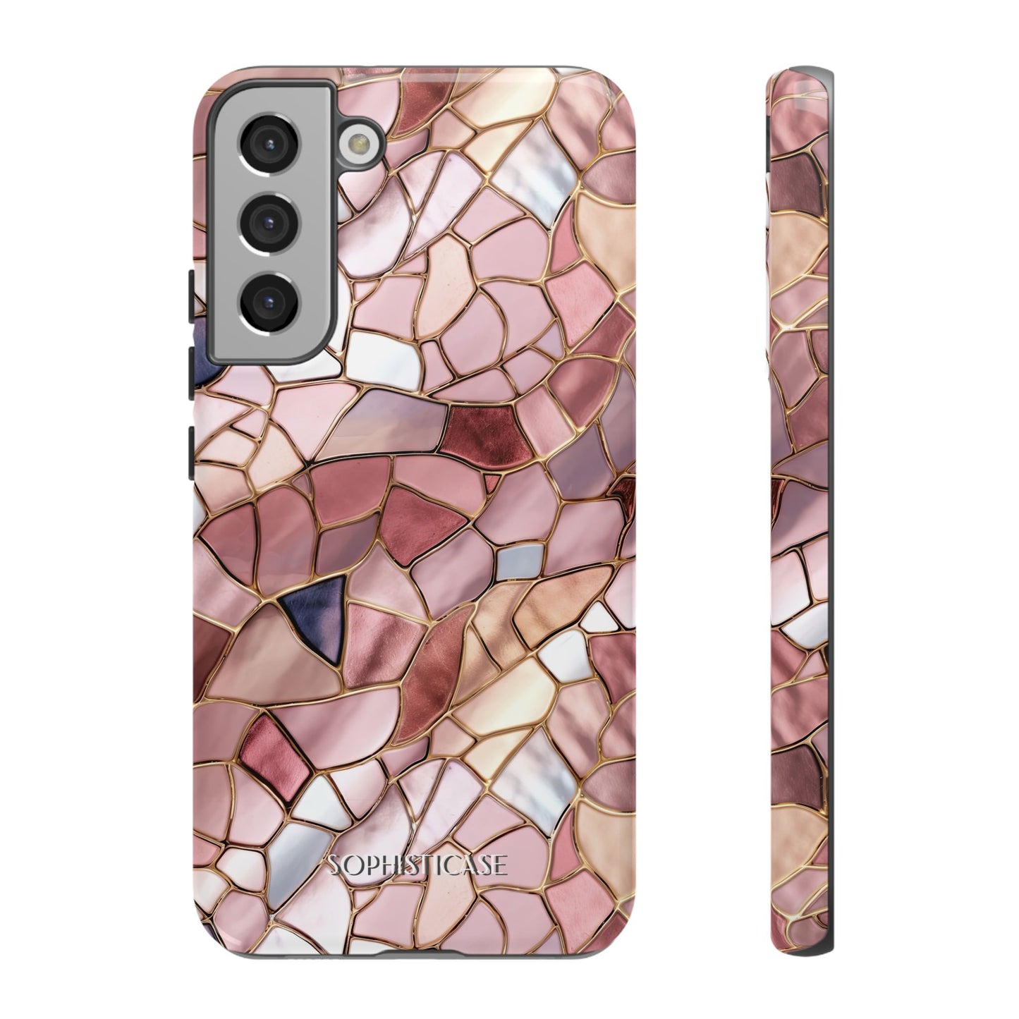 Rose' Runway in Pink Mosaic - Tough Phone Case