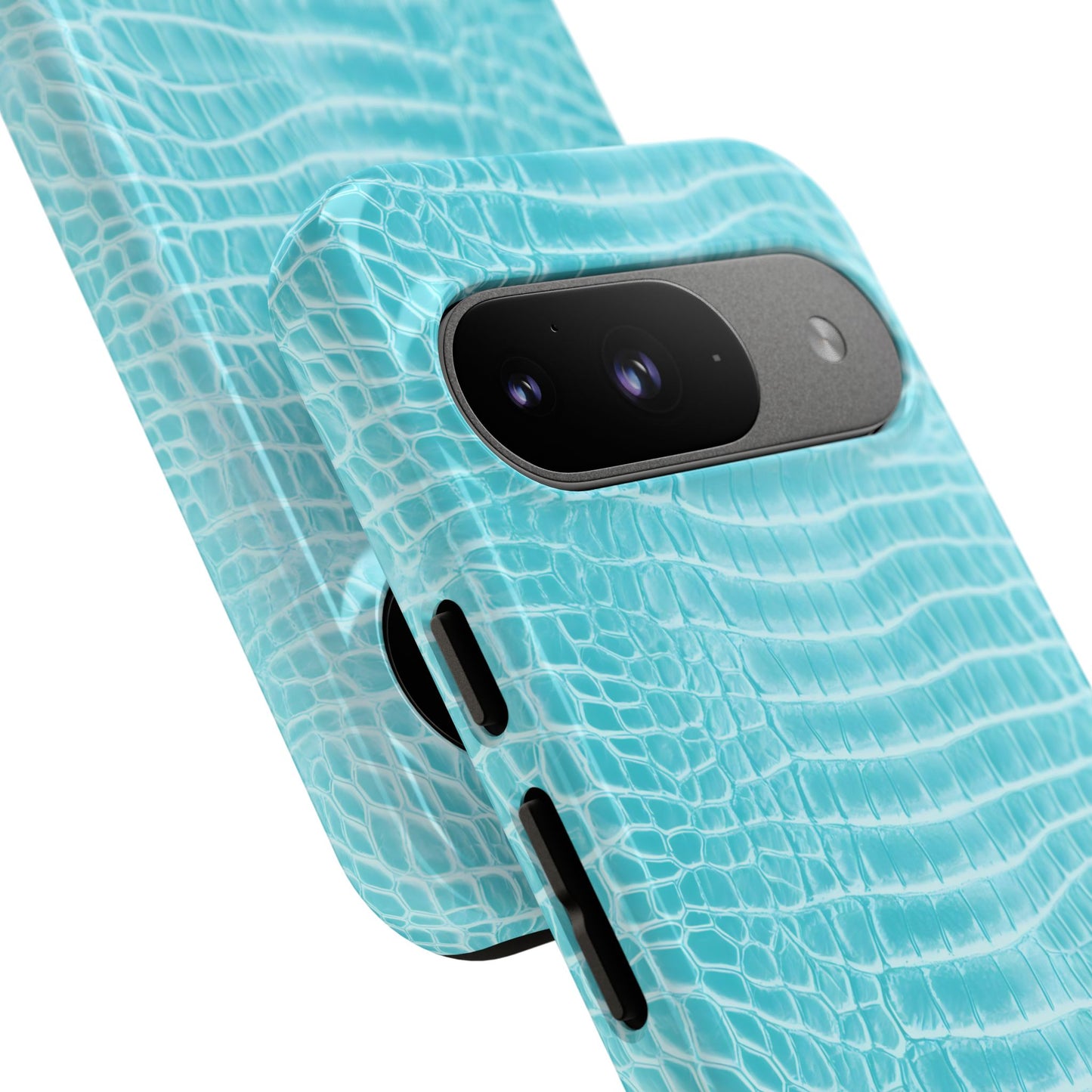 Luxe Leather in Aqua - Tough Phone Case