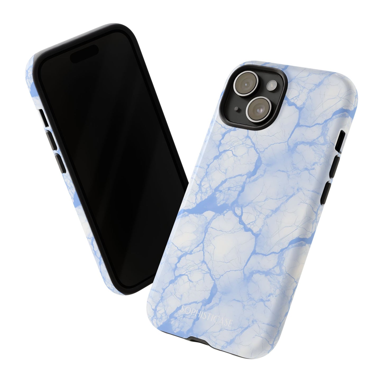 Marble Opulence in Blue - iPhone Case