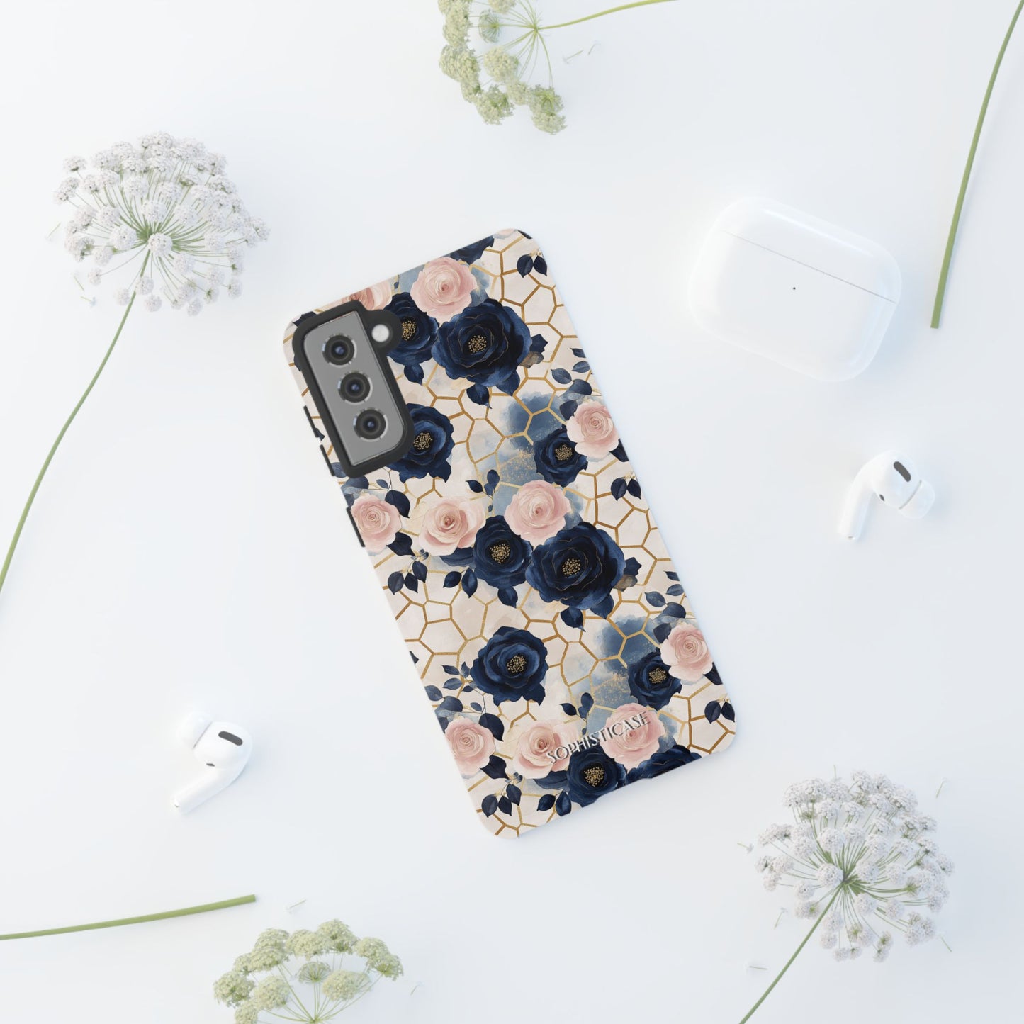 Royal Floral in Navy Hive - Tough Phone Case