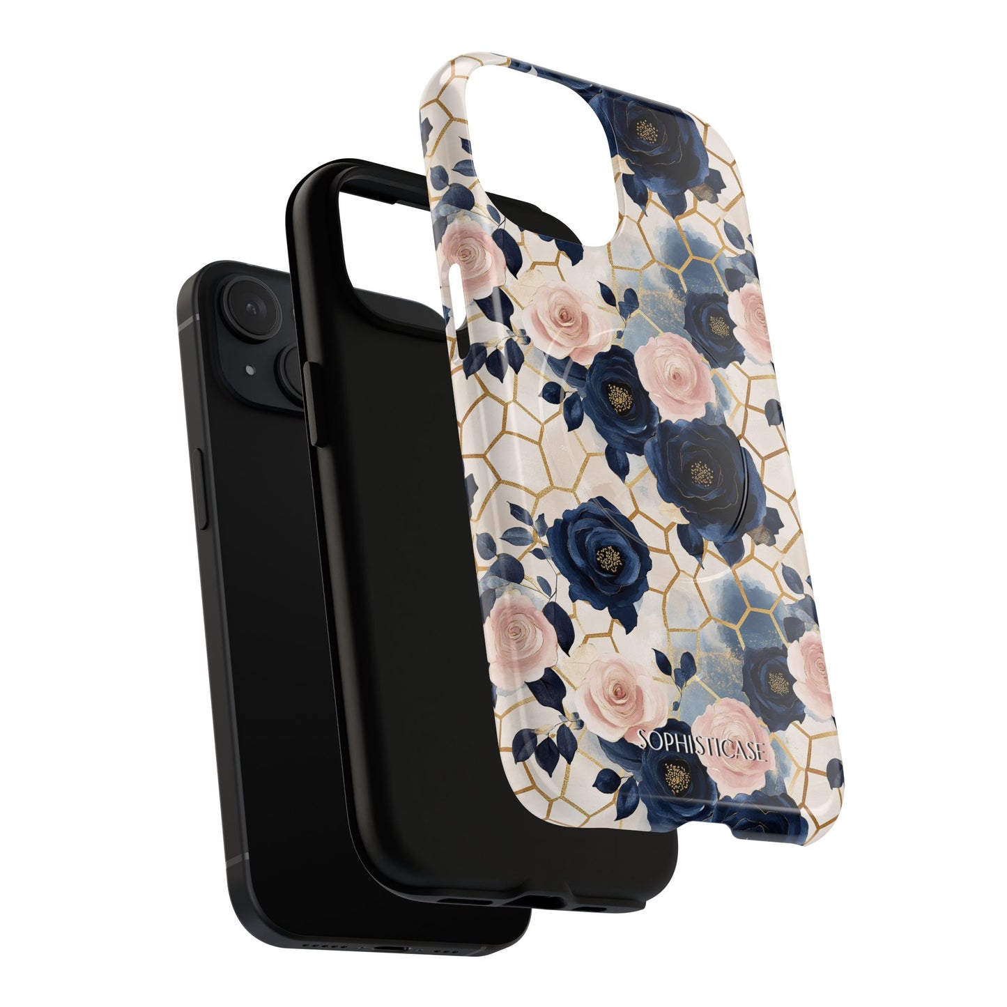 Royal Floral in Navy Hive - iPhone Magsafe Case