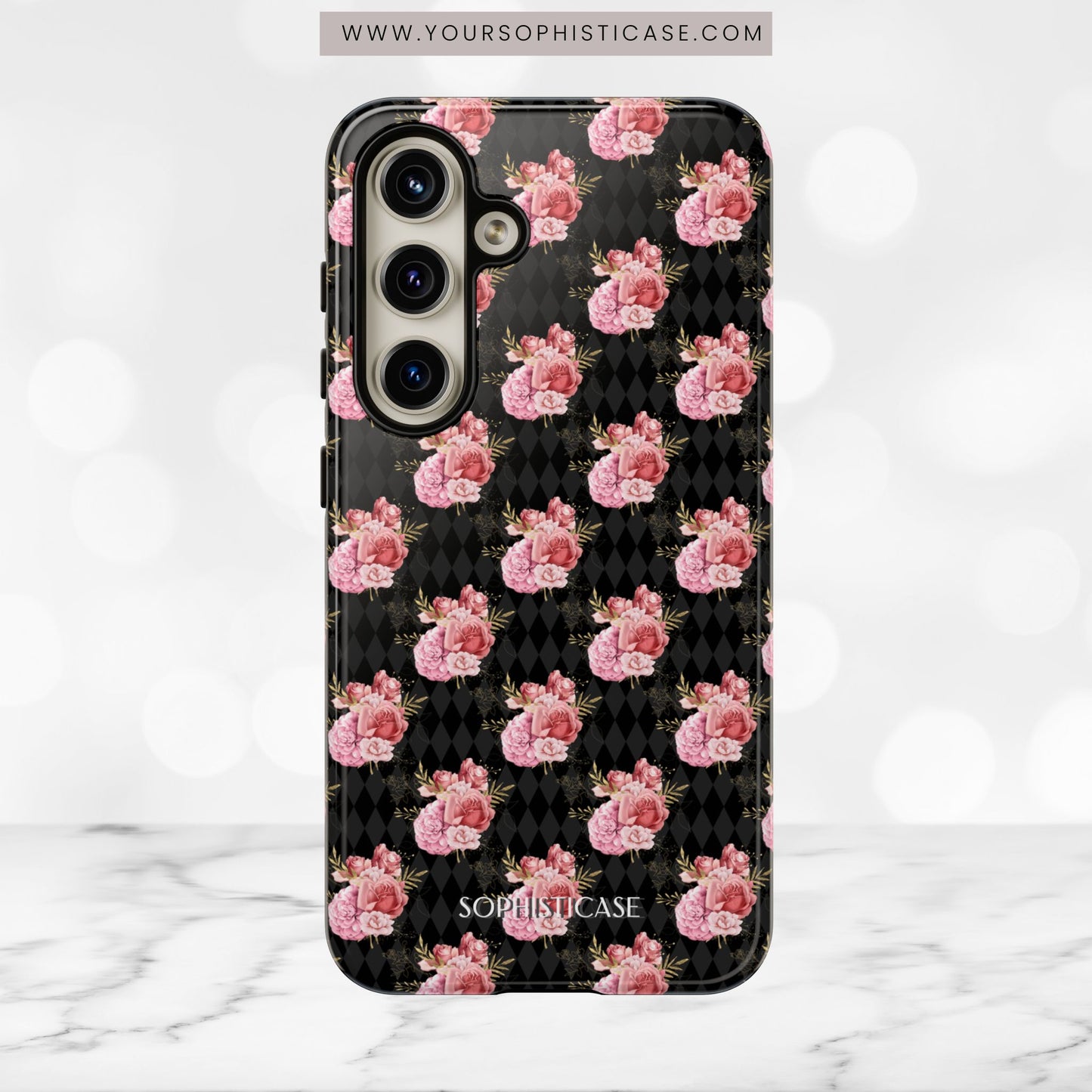 Rose Diamond Romance in Vivienne - Tough Phone Case
