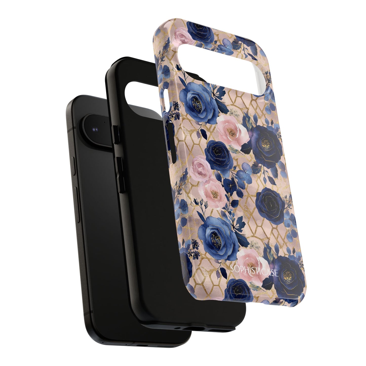 Royal Floral in Navy Blush - Tough Phone Case