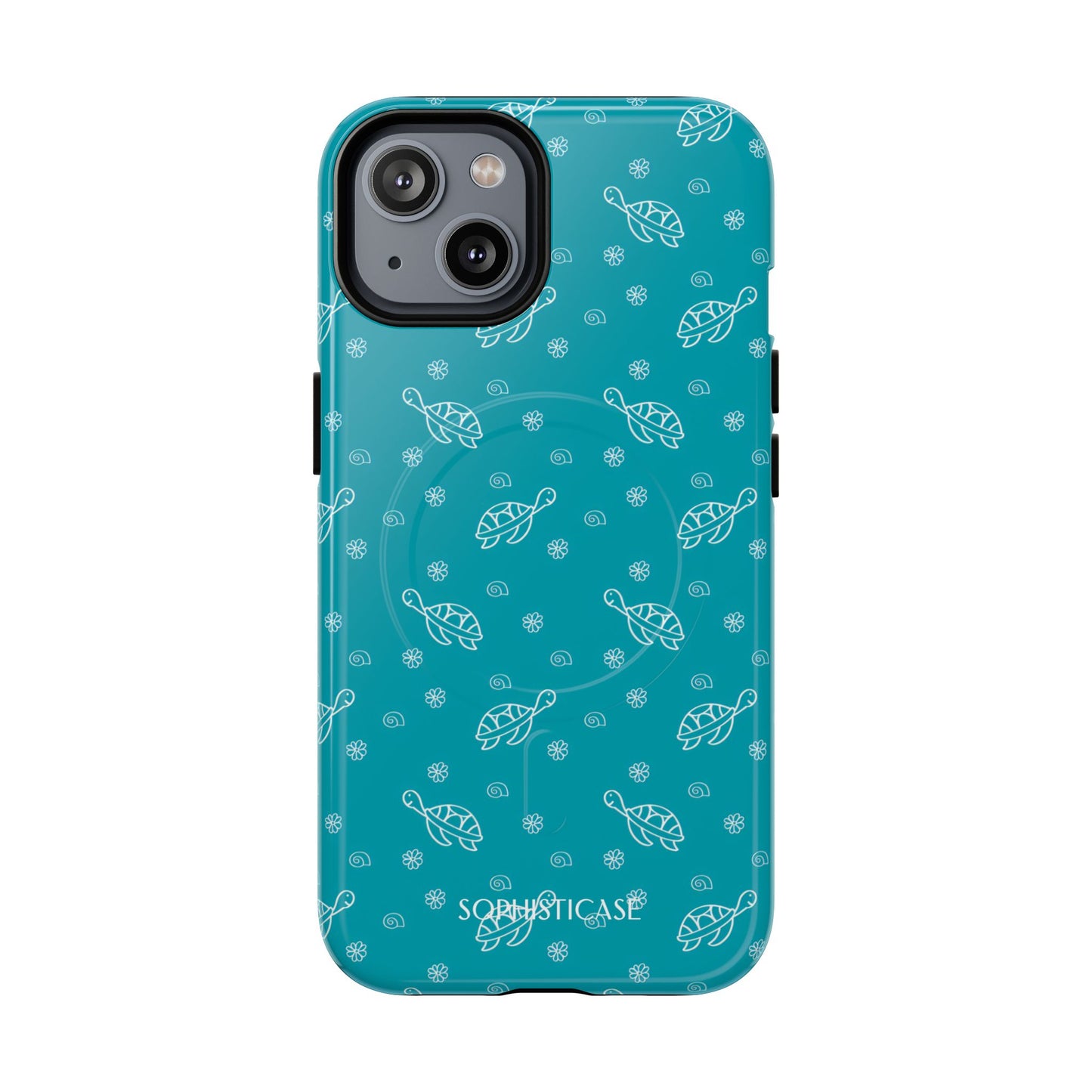 Turtle Island in Aqua - iPhone Magsafe Case