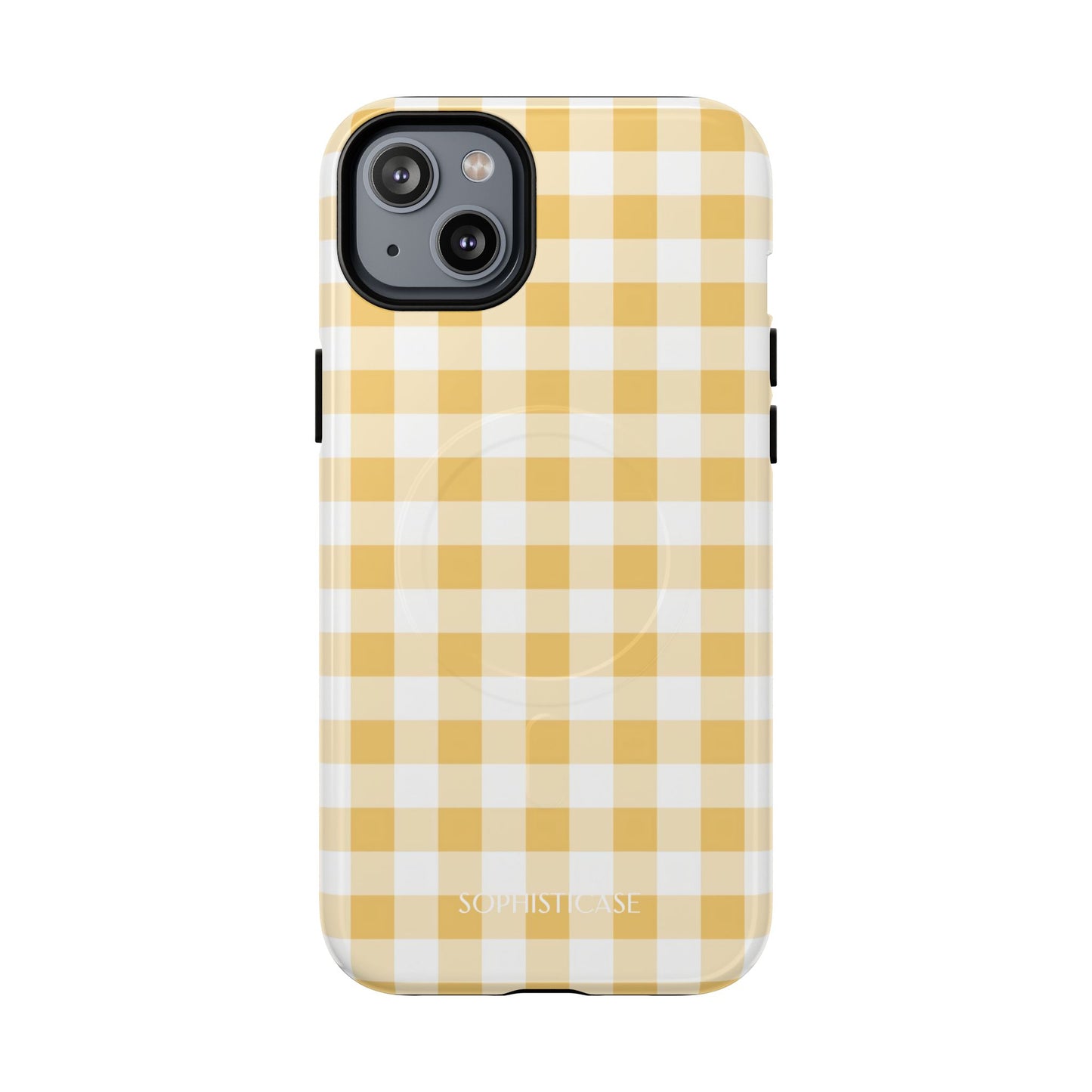 Gingham in Yellow - iPhone Magsafe Case