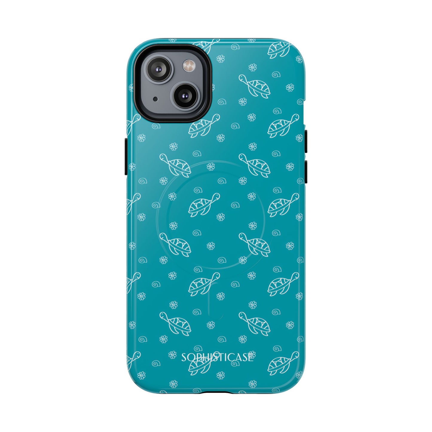 Turtle Island in Aqua - iPhone Magsafe Case