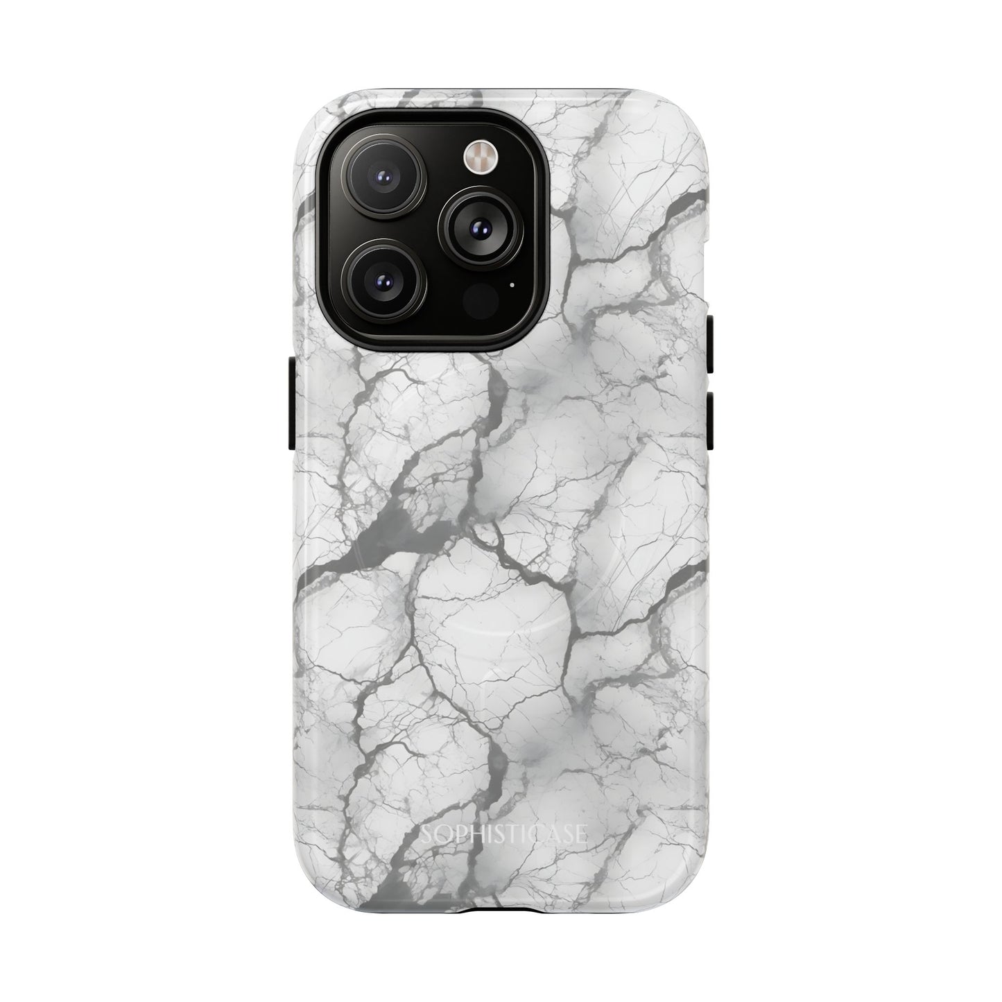 Marble Opulence in Charcoal Grey - iPhone Magsafe Case