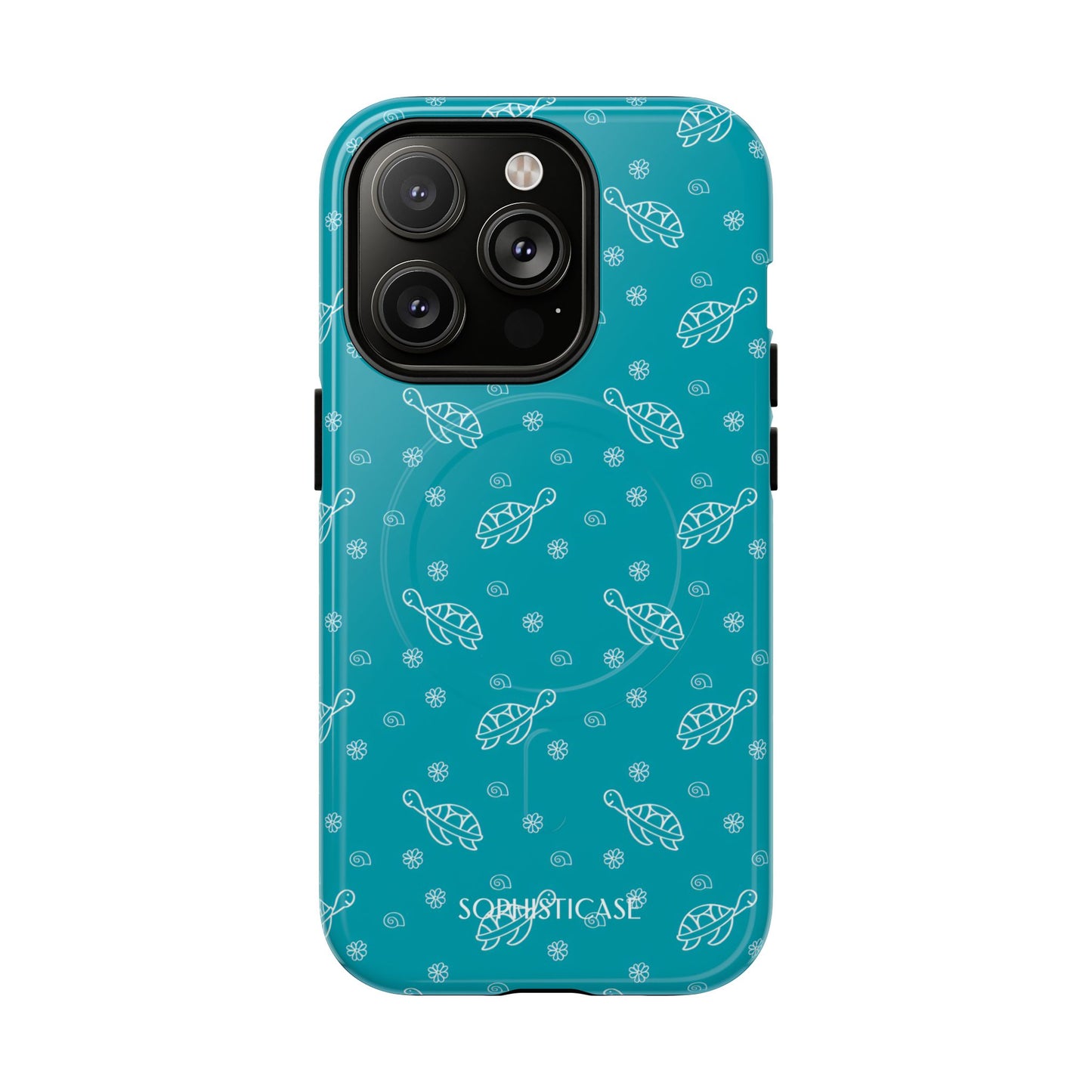 Turtle Island in Aqua - iPhone Magsafe Case