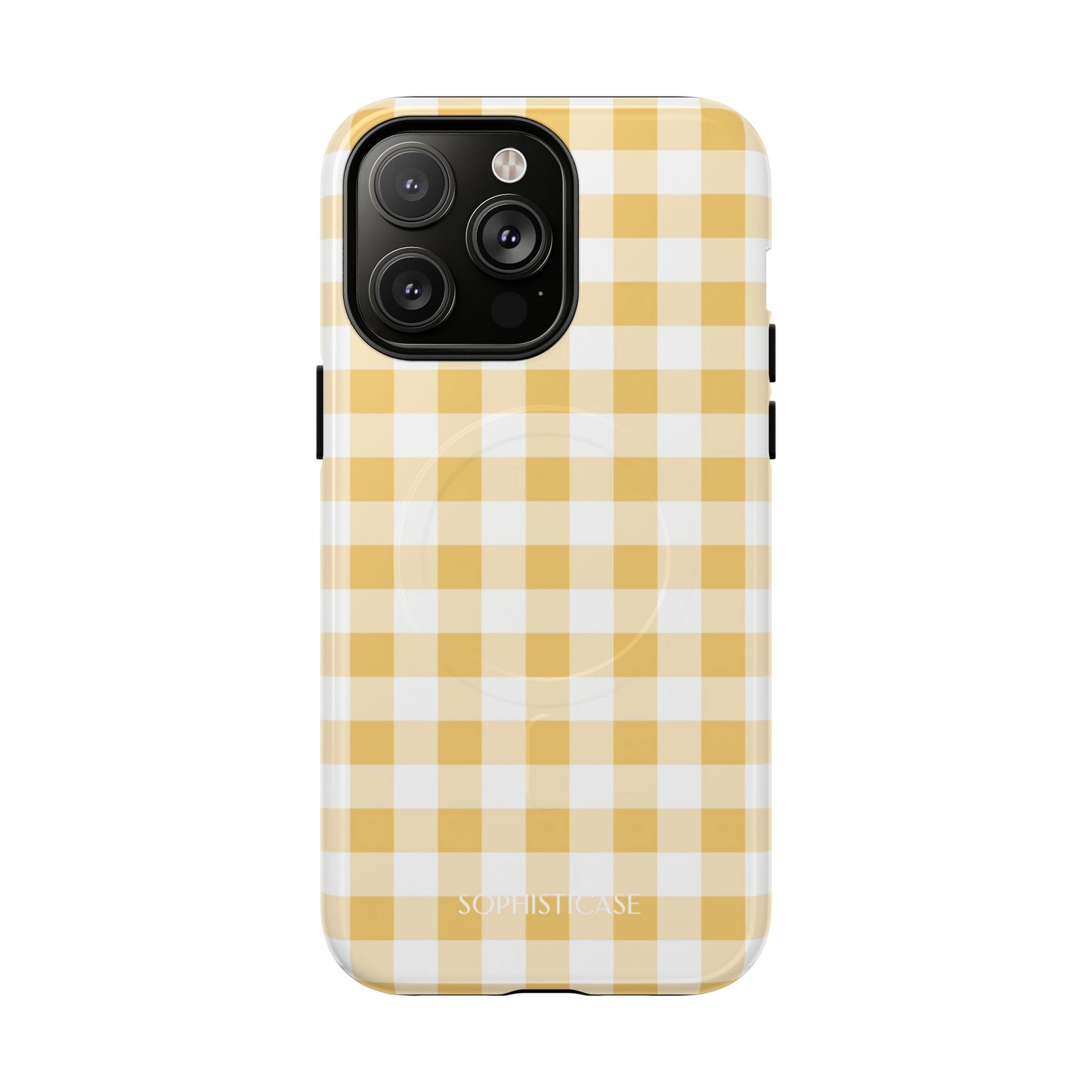 Gingham in Yellow - iPhone Magsafe Case