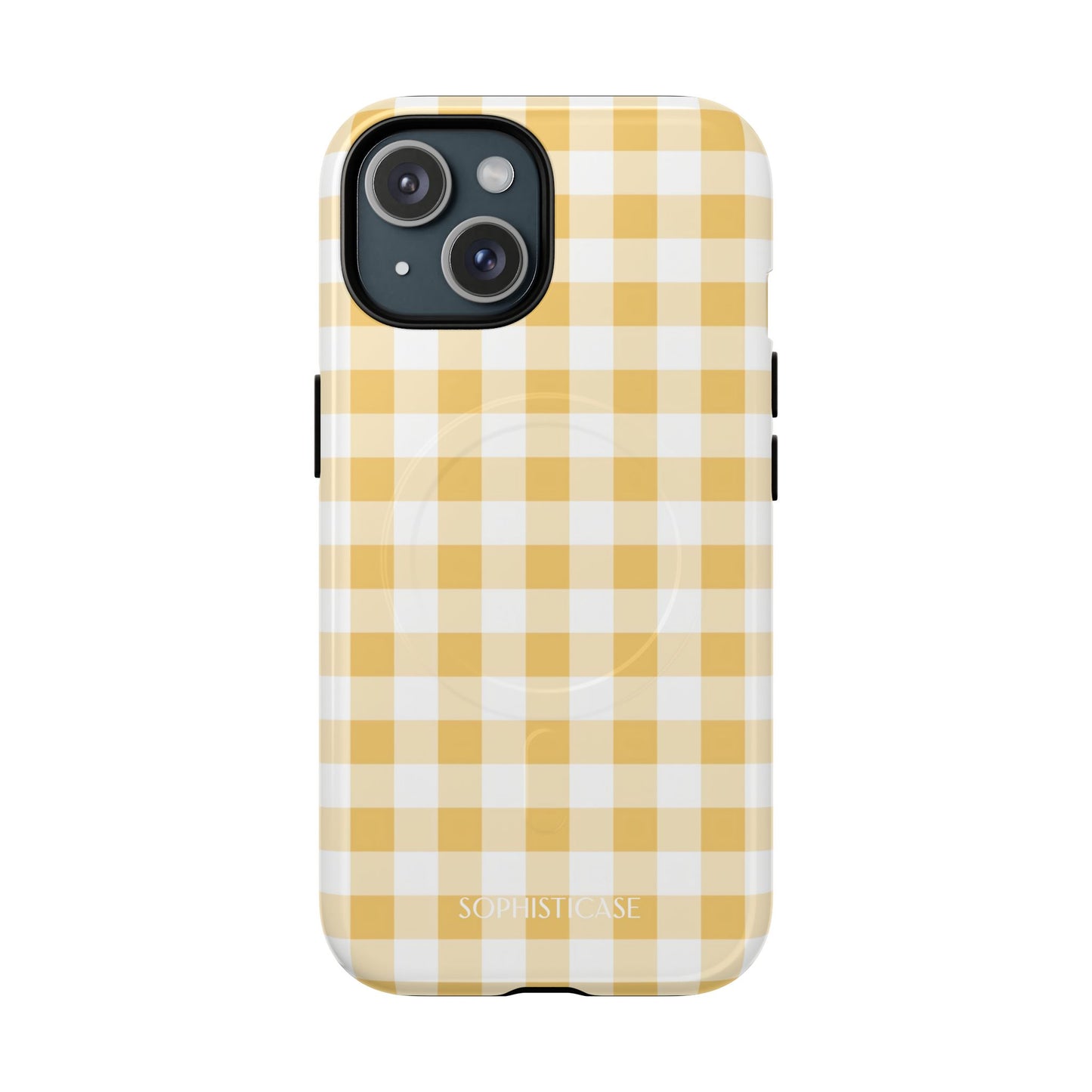 Gingham in Yellow - iPhone Magsafe Case