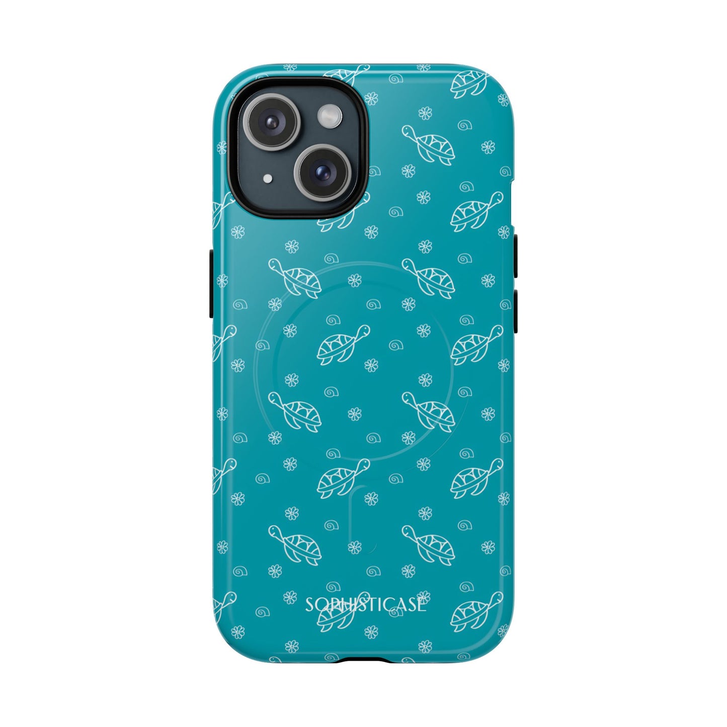 Turtle Island in Aqua - iPhone Magsafe Case