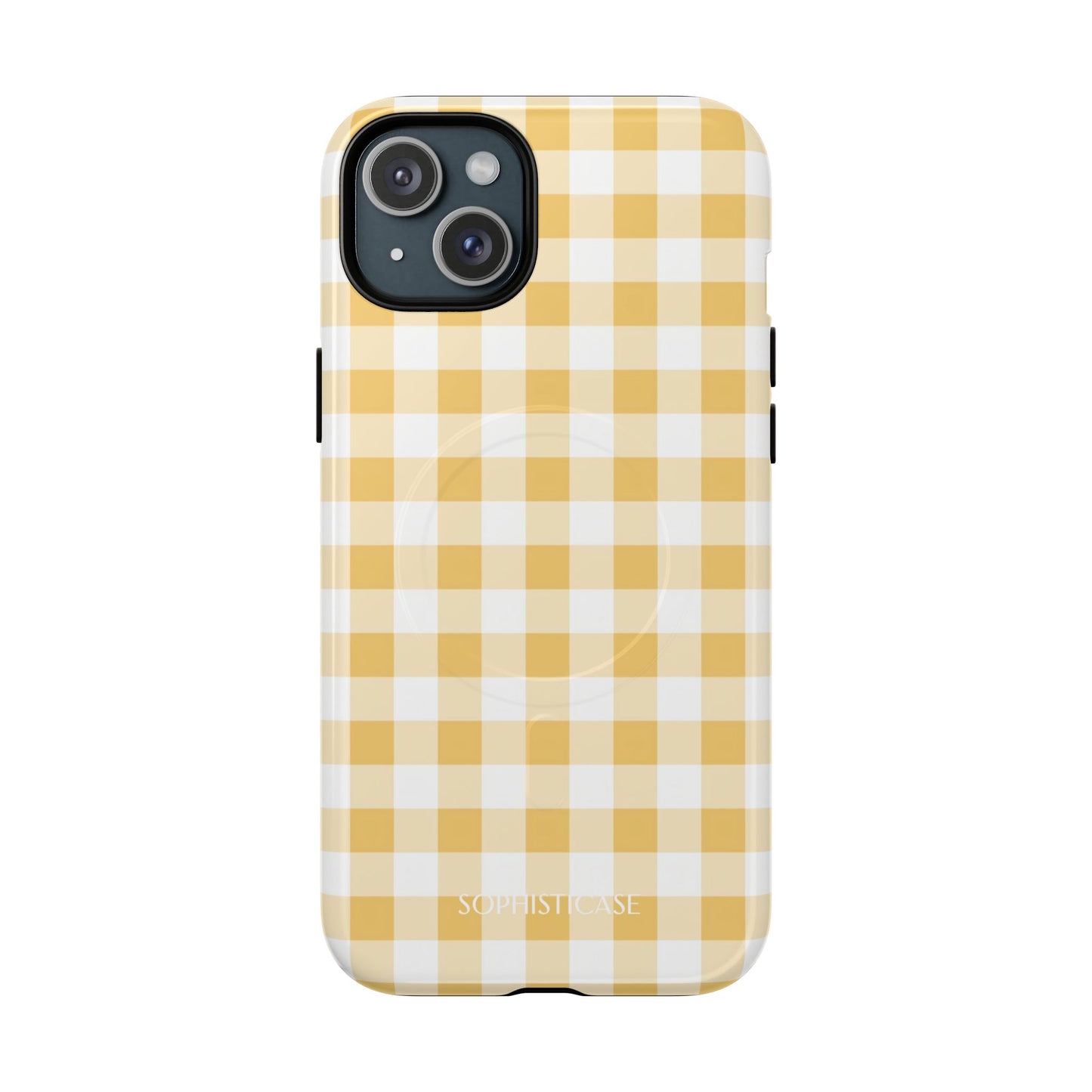 Gingham in Yellow - iPhone Magsafe Case