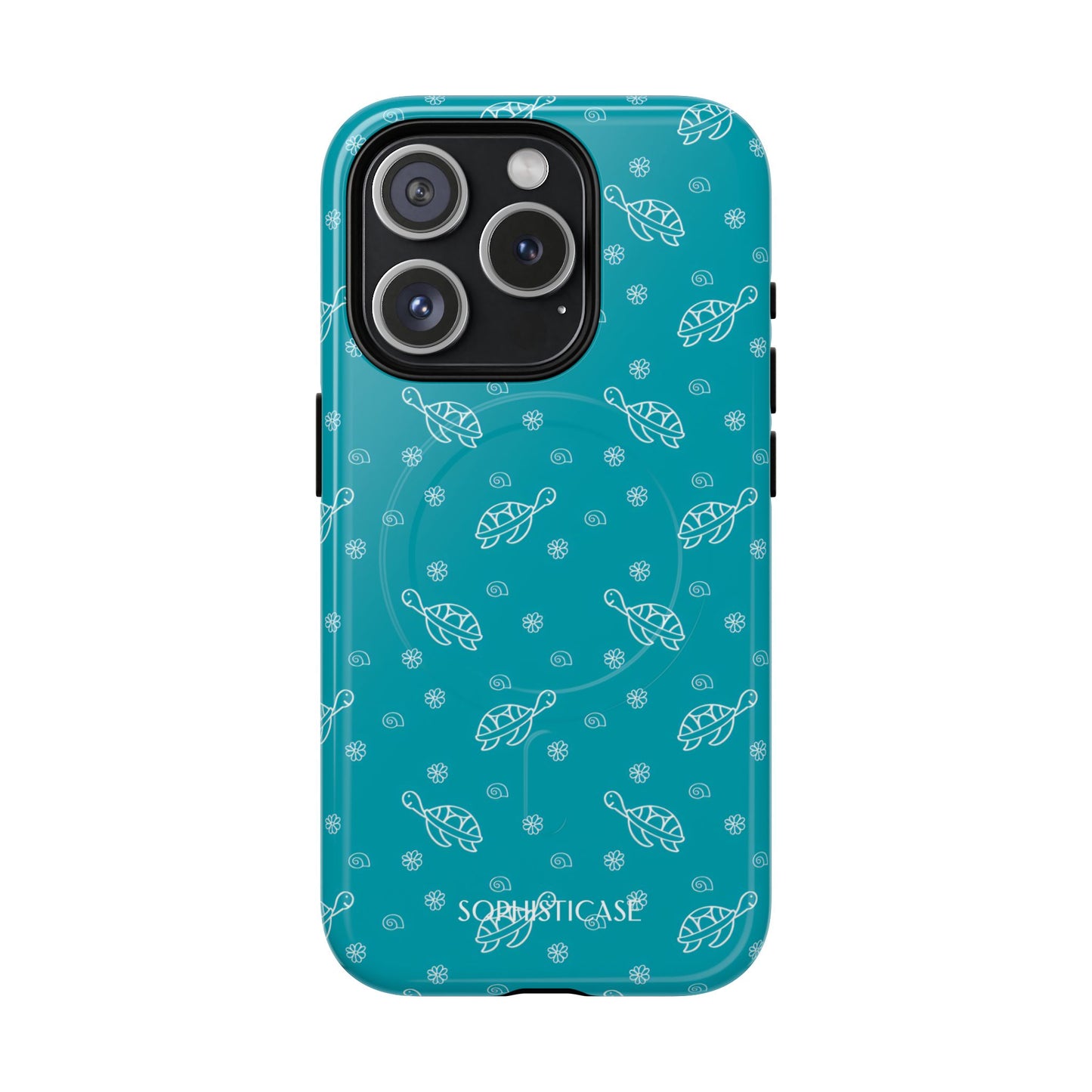 Turtle Island in Aqua - iPhone Magsafe Case