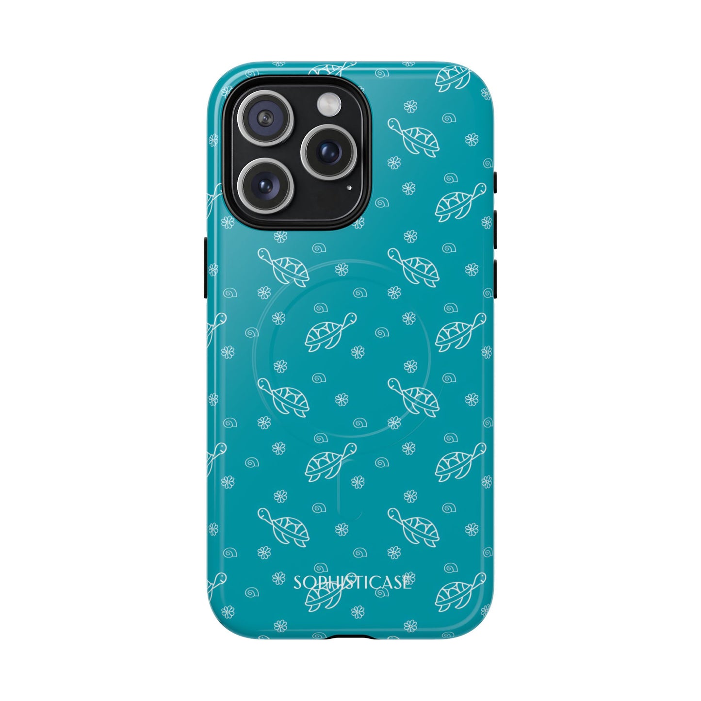 Turtle Island in Aqua - iPhone Magsafe Case