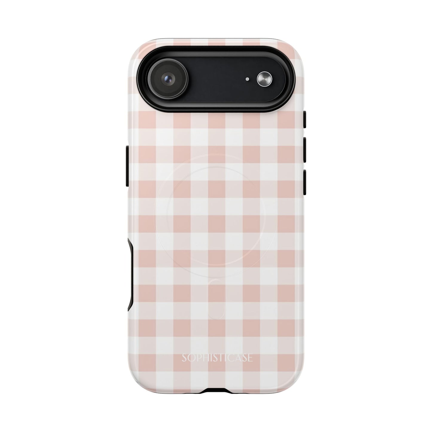 Gingham in Neutral Beige - iPhone Magsafe Case