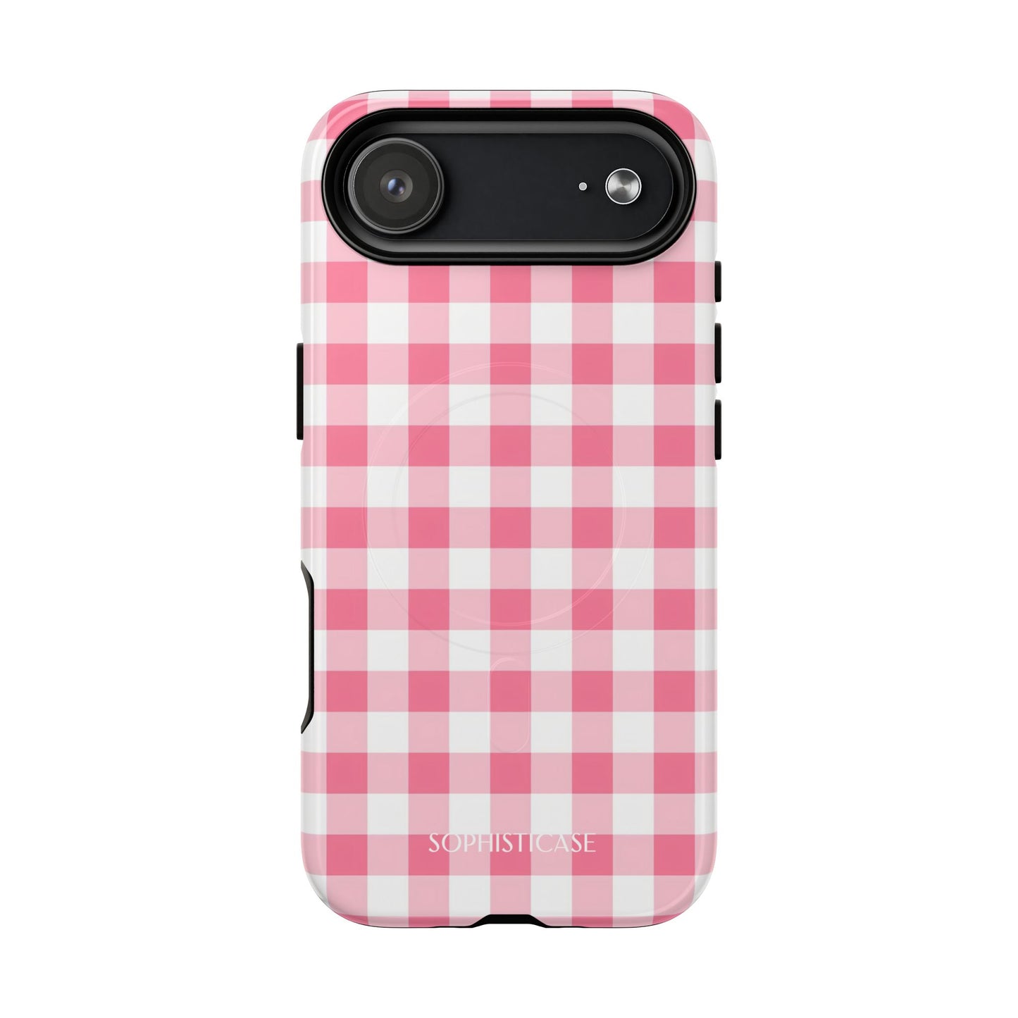 Gingham in Salmon - iPhone Magsafe Case
