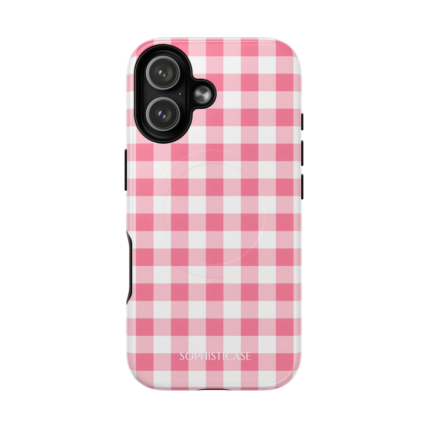 Gingham in Salmon - iPhone Magsafe Case