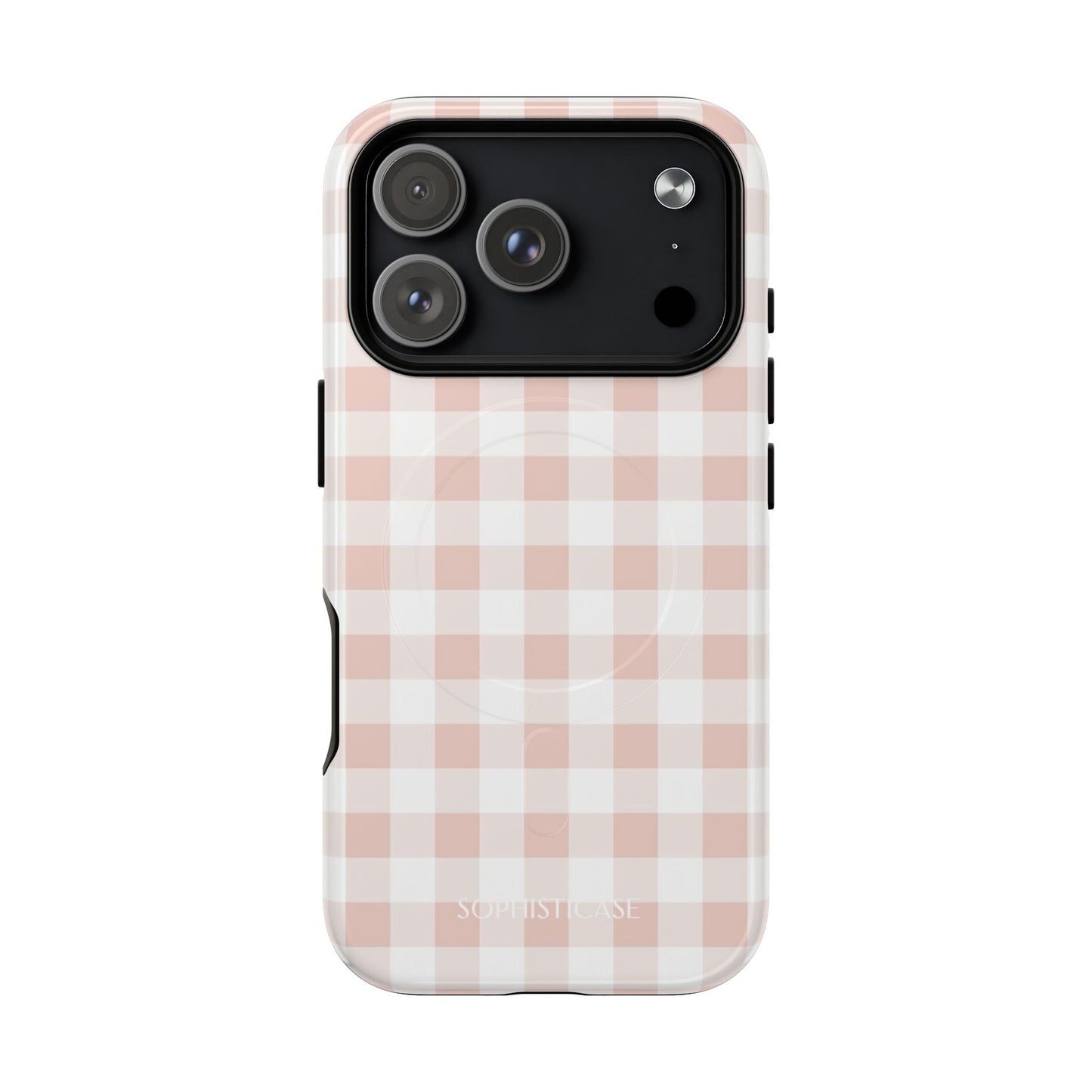 Gingham in Neutral Beige - iPhone Magsafe Case