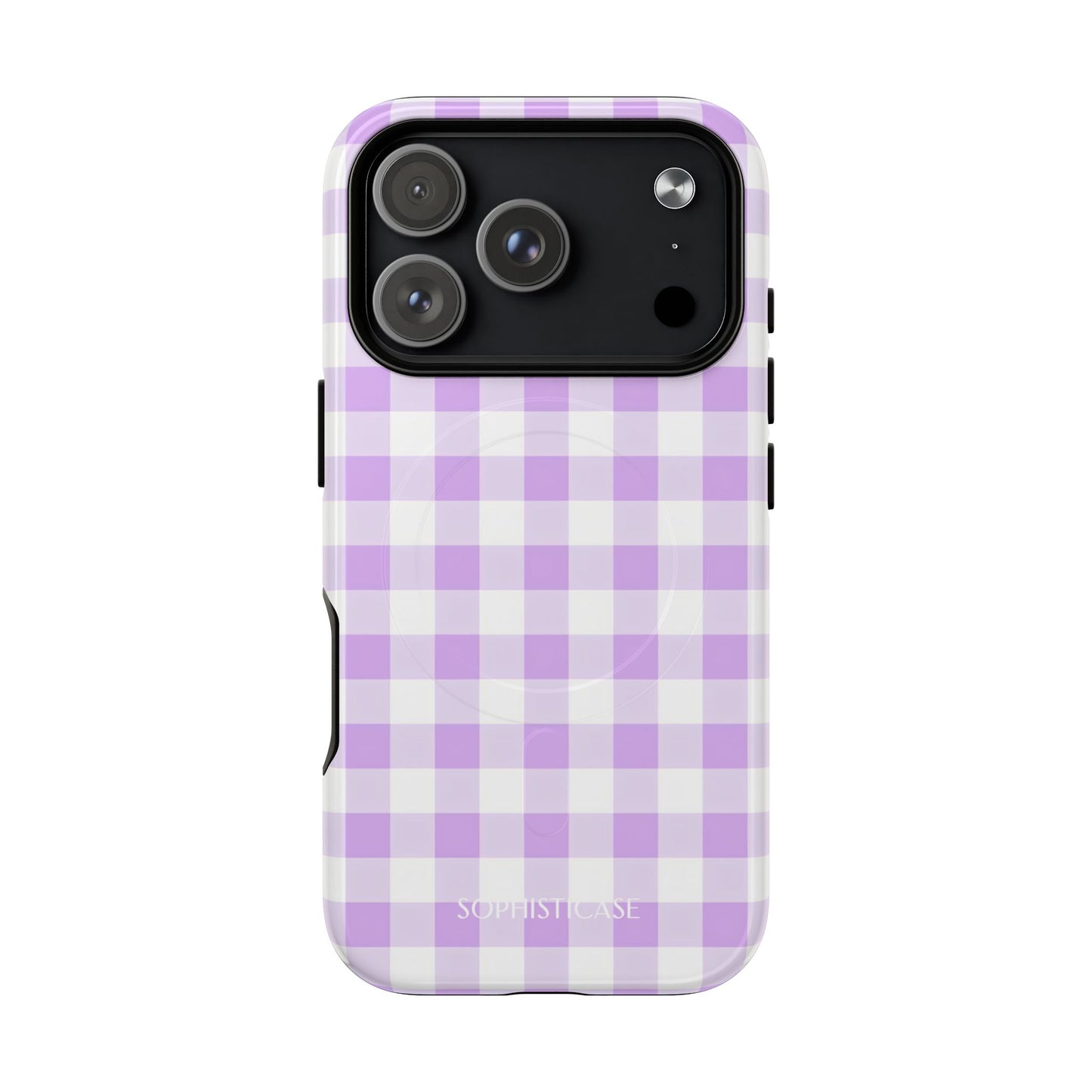 Gingham in Purple - iPhone Magsafe Case