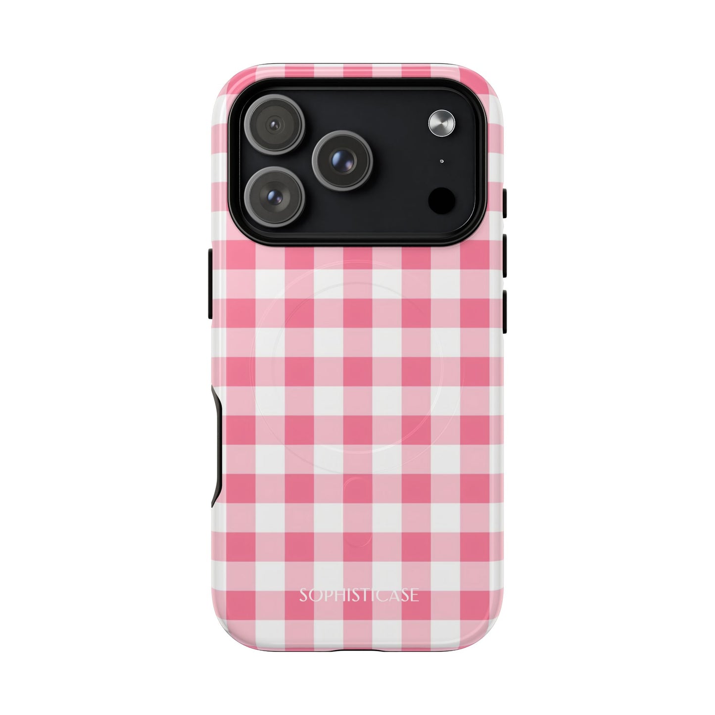 Gingham in Salmon - iPhone Magsafe Case