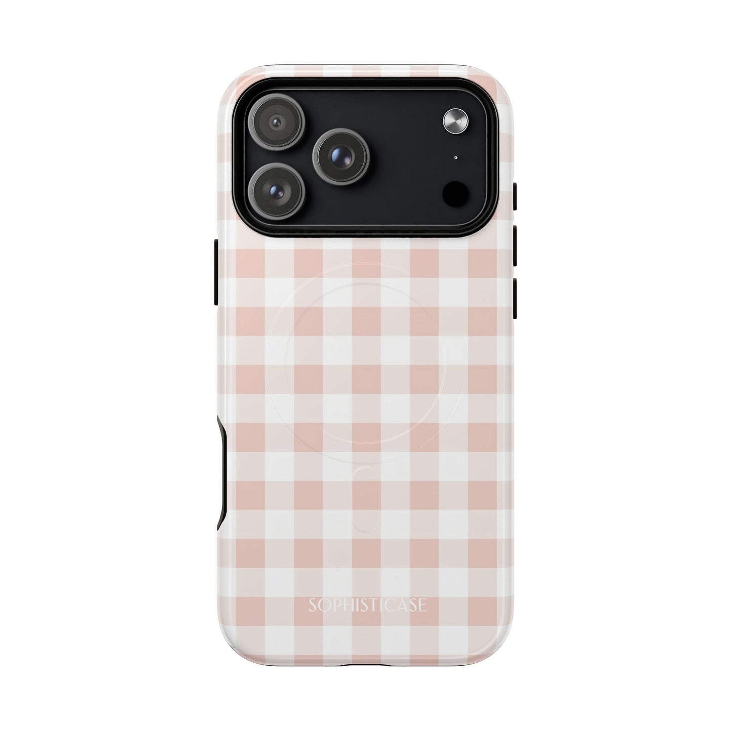 Gingham in Neutral Beige - iPhone Magsafe Case