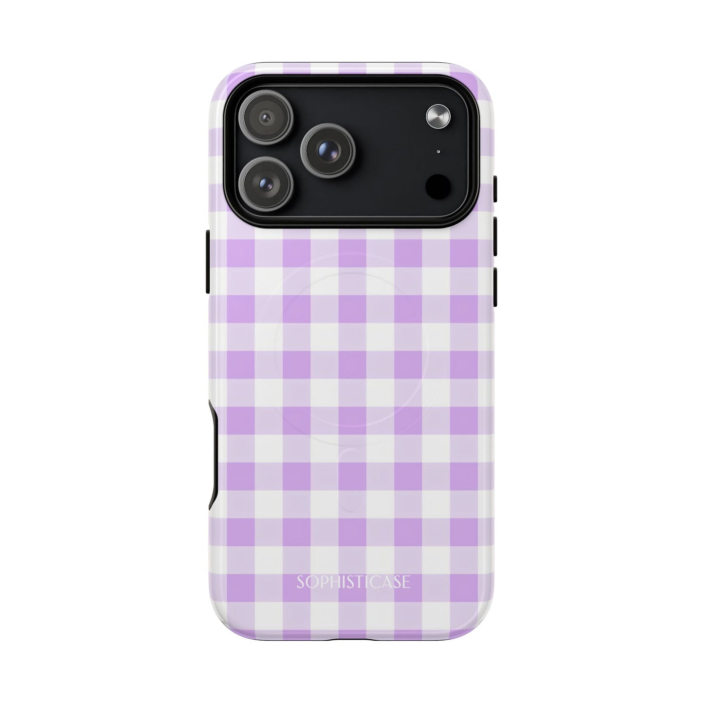 Gingham in Purple - iPhone Magsafe Case