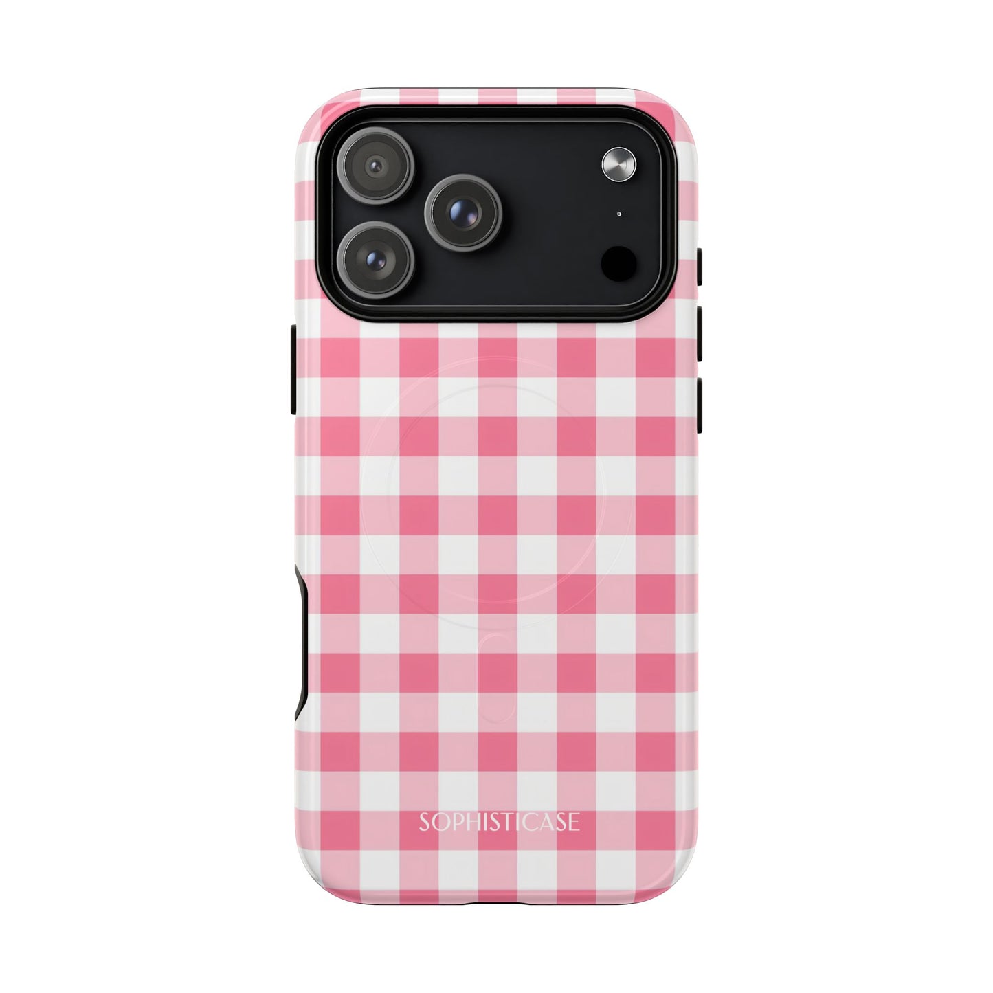 Gingham in Salmon - iPhone Magsafe Case