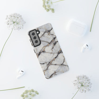 Marble Opulence in Cracked Beige - iPhone Case, Samsung Galaxy Case, Google Pixel Case