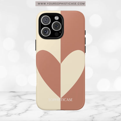Be Mine in Brown and Cream - iPhone Case, Samsung Galaxy Case, Google Pixel Case
