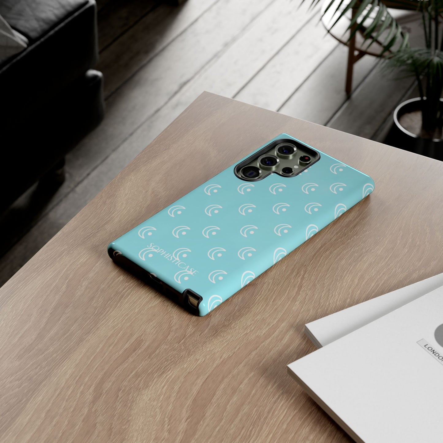 Moon Phase in Aqua - Tough Phone Case for Samsung Galaxy