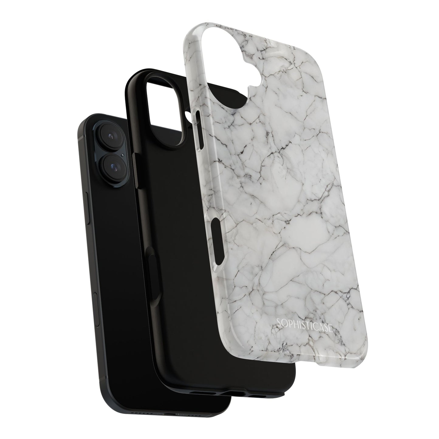 Marble Opulence in White - iPhone Case, Samsung Galaxy Case, Google Pixel Case