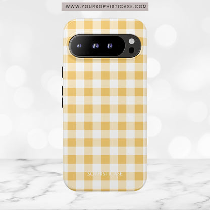 Gingham in Yellow - Tough Phone Case