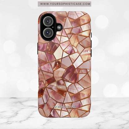 Rose' Runway in Champagne Mosaic - Tough Phone Case