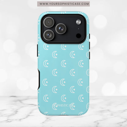 Moon Phase in Aqua - iPhone Case