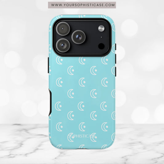 Moon Phase in Aqua - iPhone Case
