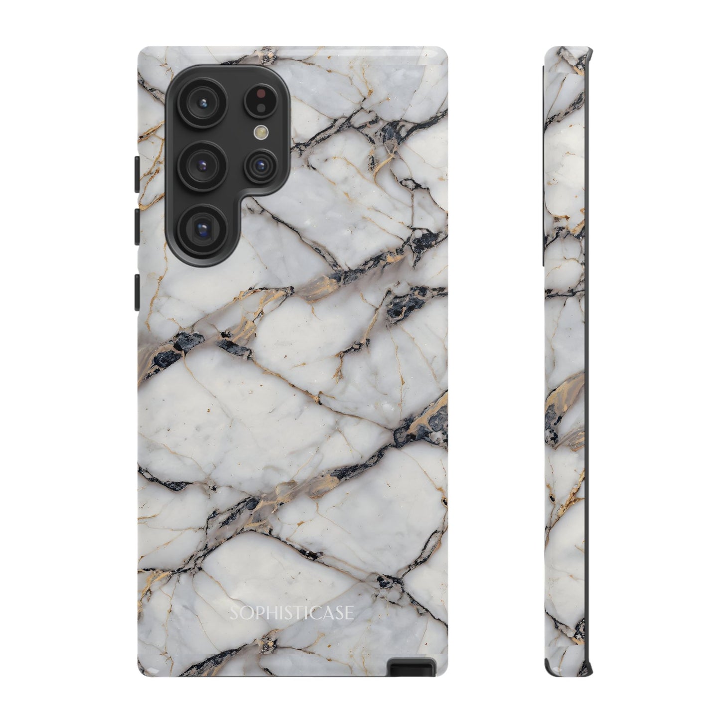 Marble Opulence in Cracked Beige - iPhone Case, Samsung Galaxy Case, Google Pixel Case
