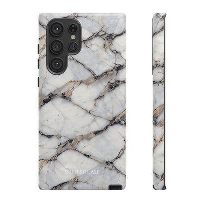 Marble Opulence in Cracked Beige - iPhone Case, Samsung Galaxy Case, Google Pixel Case