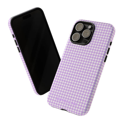 Houndstooth in Pastel Purple - Protective Phone Case for iPhone