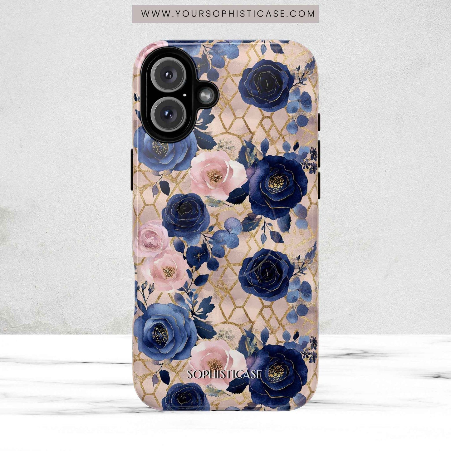 Royal Floral in Navy Blush - iPhone Magsafe Case