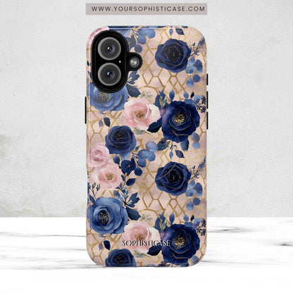 Royal Floral in Navy Blush - iPhone Magsafe Case