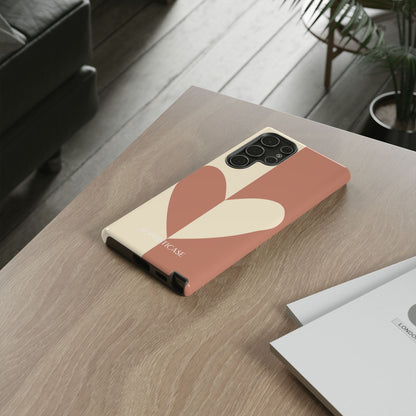 Be Mine in Brown and Cream - iPhone Case, Samsung Galaxy Case, Google Pixel Case