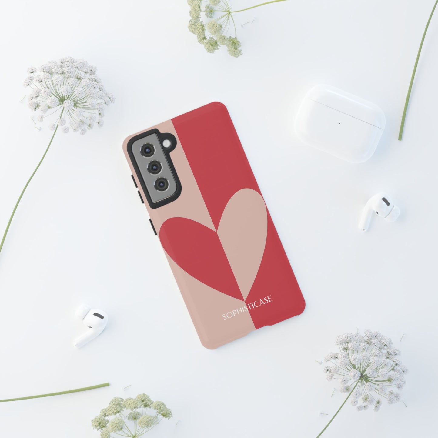 Be Mine in Red and Brown - iPhone Case, Samsung Galaxy Case, Google Pixel Case