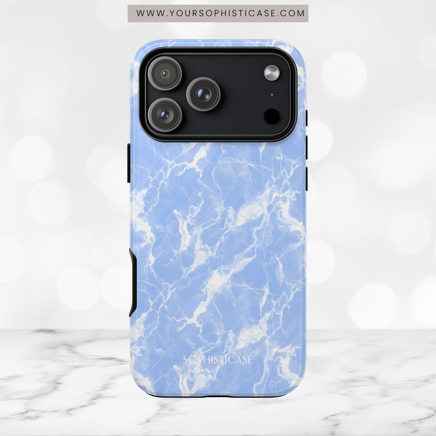 Marble Crush in Blue - iPhone Case
